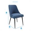 Colfax White Marquina Marble 5-Piece Dining Set with Blue Chairs