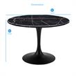 Colfax Black Marquina Marble 5-Piece Dining Set with Stone chairs