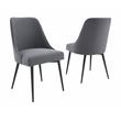 Colfax Black Marquina Marble 5-Piece Dining Set with Charcoal Chairs