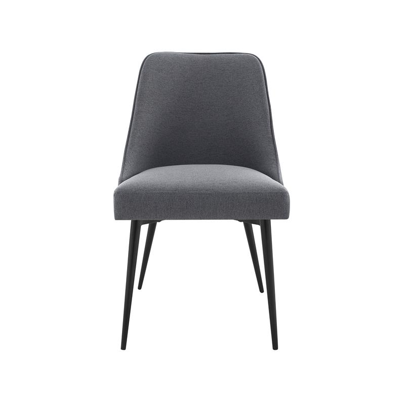 Colfax Black Marquina Marble 5-Piece Dining Set with Charcoal Chairs