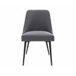 Colfax Black Marquina Marble 5-Piece Dining Set with Charcoal Chairs