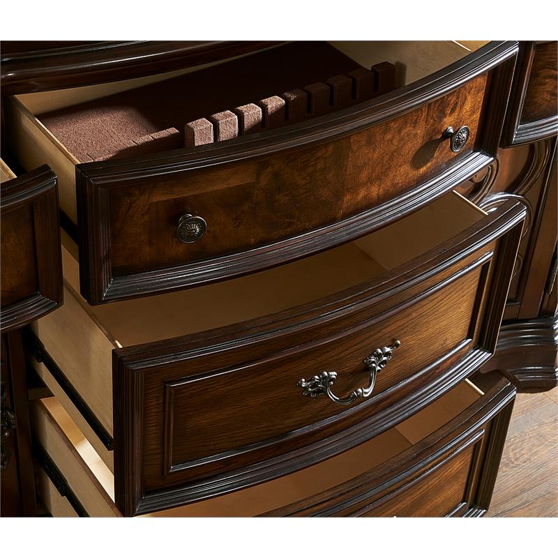 Royale Warm Pecan Brown Buffet of Poplar wood and oak veneers