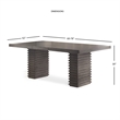 Steve Silver Mila Washed Gray Twin Pedestal Dining Table
