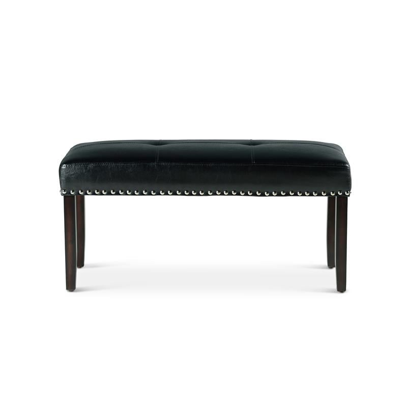 Steve Silver Westby Ebony Faux Leather Dining Bench