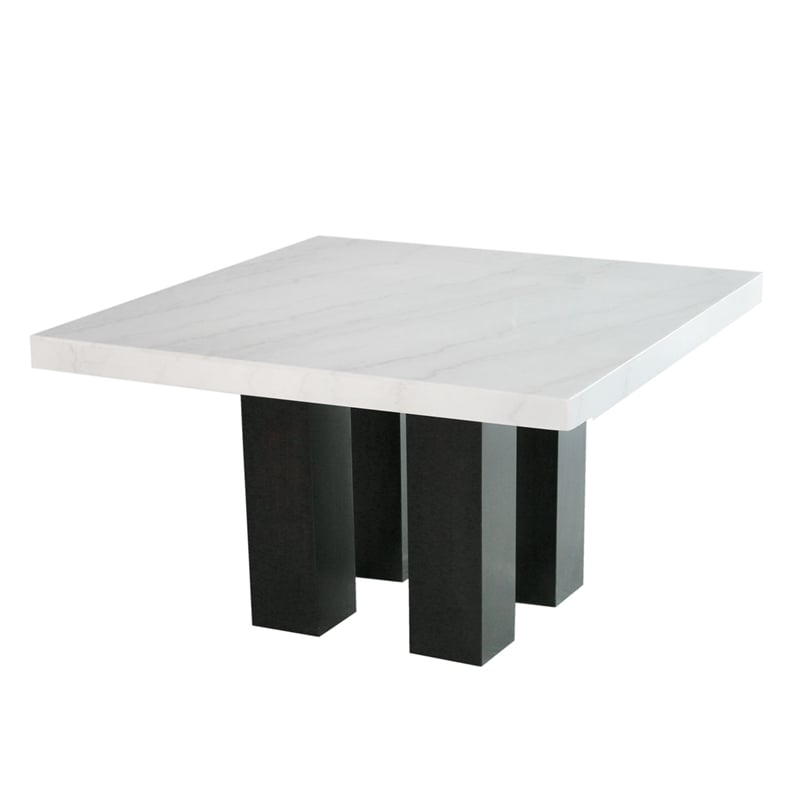 Camilla White Marble Top Square Dining Table