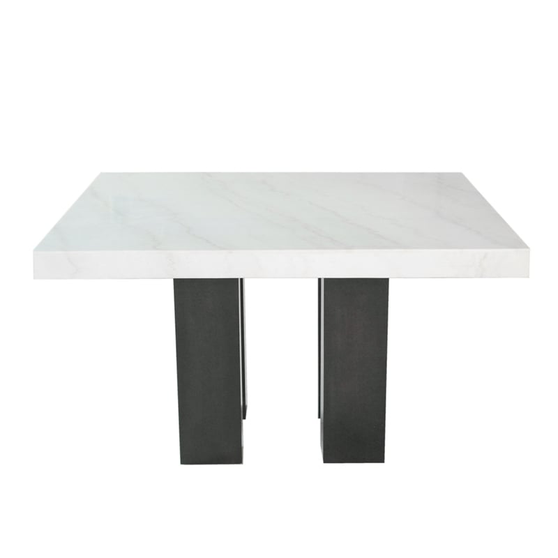 Camilla White Marble Top Rectanglular Counter Height Dining Table