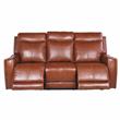 Natalia Caramel Leather Power Recliner Sofa