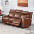 Natalia Caramel Leather Power Recliner Sofa