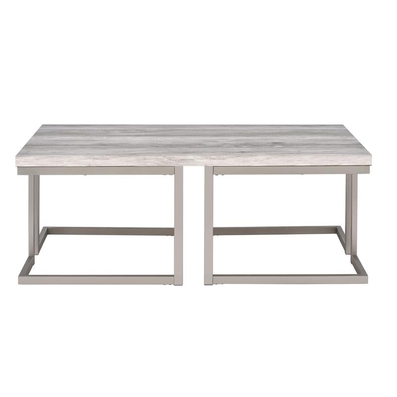 steve silver david driftwood with metal base cocktail table