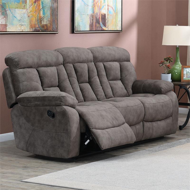 Steve Silver Bogata Mushroom Gray Power Recliner Sofa