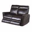 Coachella Brown Leather Power Recliner Loveseat