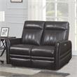 Coachella Brown Leather Power Recliner Loveseat