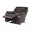 Fortuna Dark Brown Leather Power Recliner Chair