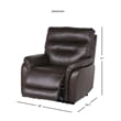 Fortuna Dark Brown Leather Power Recliner Chair