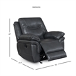 Steve Silver Isabella Gray Vinyl Recliner Chair