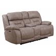Steve Silver Aria Desert Sand Power Recliner Console Loveseat
