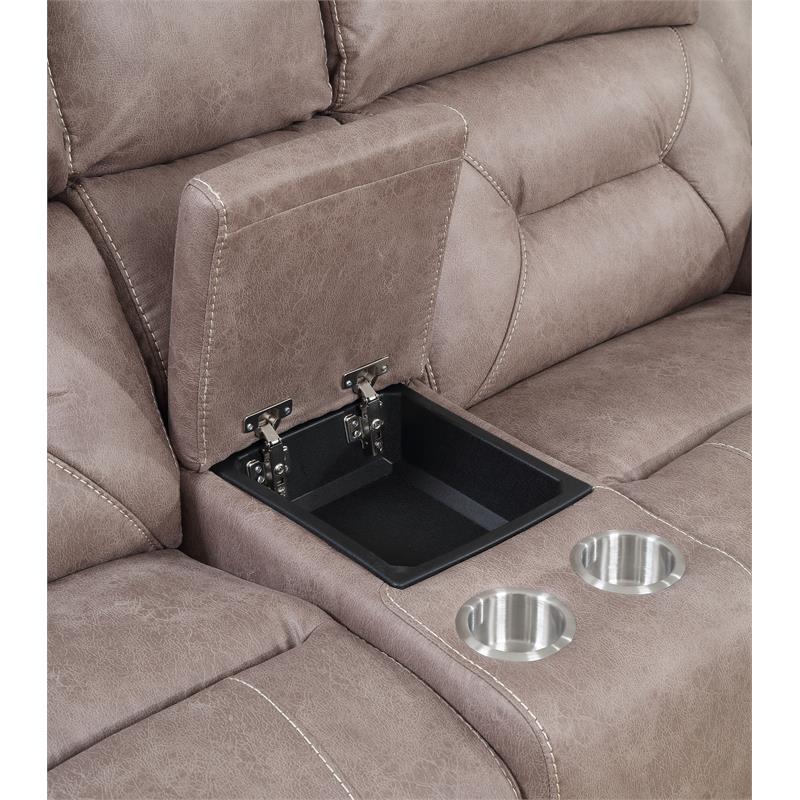 Steve Silver Aria Desert Sand Power Recliner Console Loveseat
