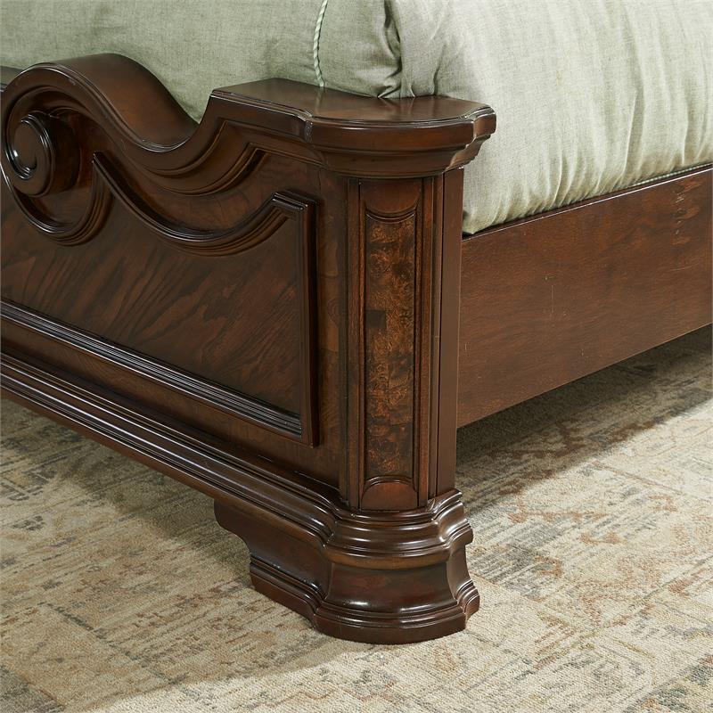 Steve Silver Traditional Royale Brown Cherry King Bed