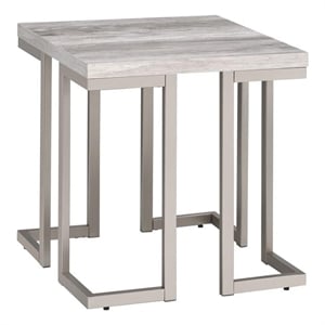 Steve Silver 22&quot David Driftwood Gray Top End Table