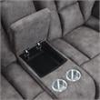 Steve Silver Bogata Mushroom Recliner Console Loveseat