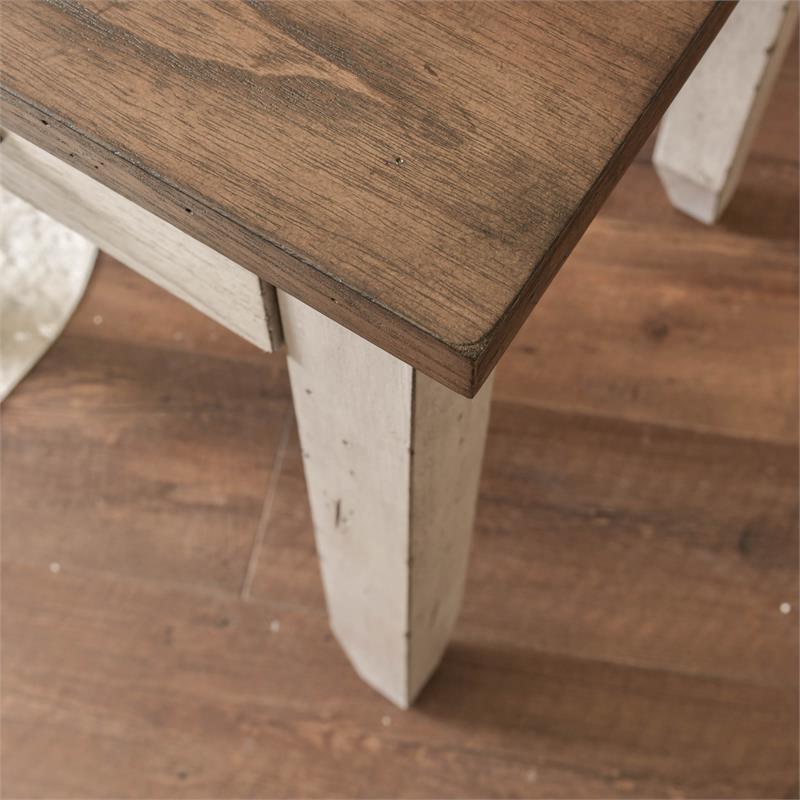 Bear Creek Rustic Ivory and Honey End Table
