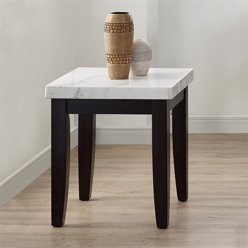 Steve Silver Francis White Marble Top End Table Cymax Business