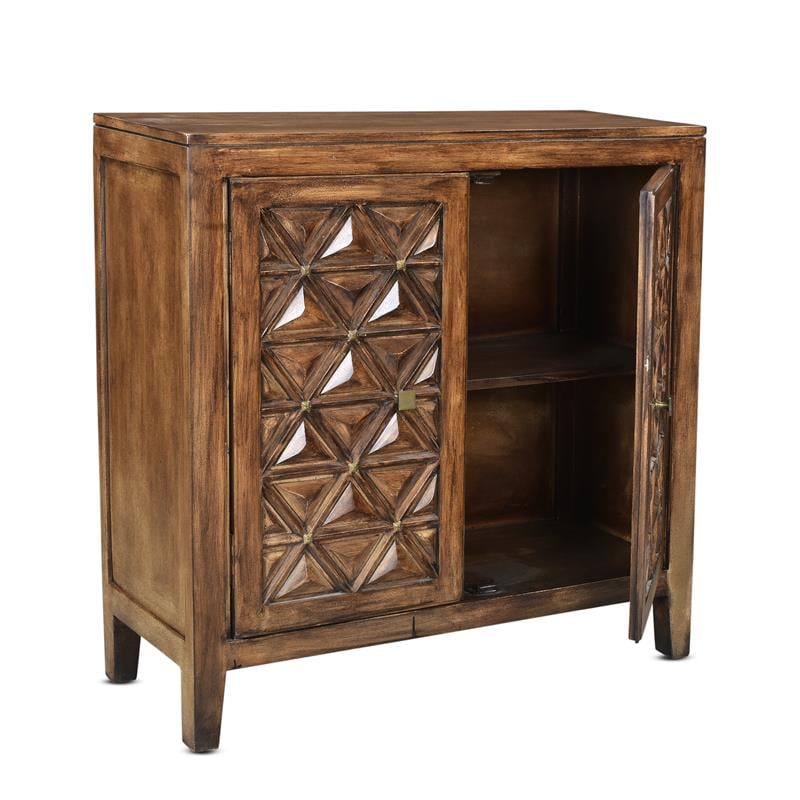 Regent Burnt Umber Brown Solid Wood Accent Cabinet - RG350AC