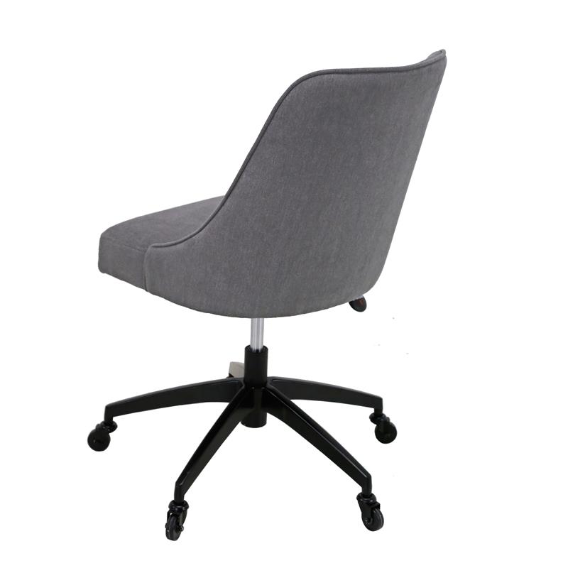 Steve Silver Kinsley Swivel Gray Upholstered Desk Chair