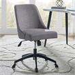 Steve Silver Kinsley Swivel Gray Upholstered Desk Chair
