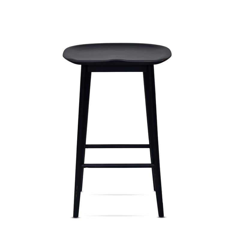 Steve Silver Hilton Black Solid Acacia Wood Counter Stool