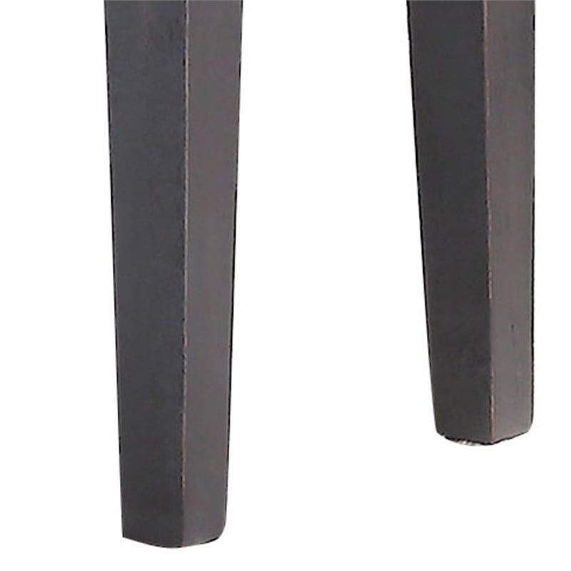 Raven Noir Two-Tone Ebony Back and Driftwood Dining Bench Solid wood