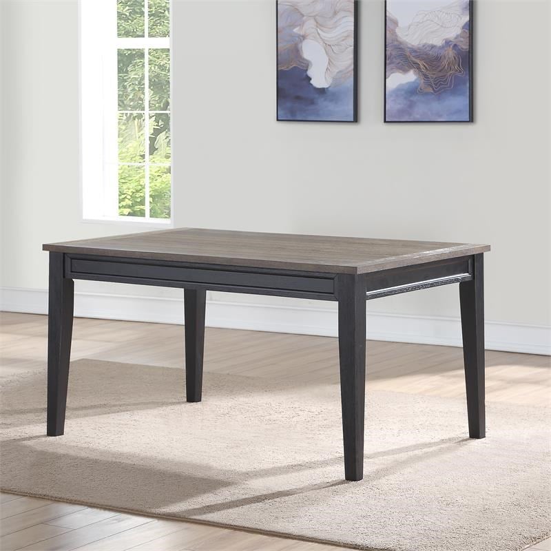 Steve Silver Raven Noir Multi-Color Dining Table in Black/Driftwood Finish