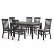 Steve Silver Raven Noir Two-Tone Ebony and Driftwood 7-Piece Dining Set