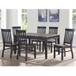 Steve Silver Raven Noir Two-Tone Ebony and Driftwood 7-Piece Dining Set