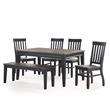Steve Silver Raven Noir Two-Tone Ebony and Driftwood 6-Piece Dining Set