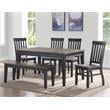 Steve Silver Raven Noir Two-Tone Ebony and Driftwood 6-Piece Dining Set