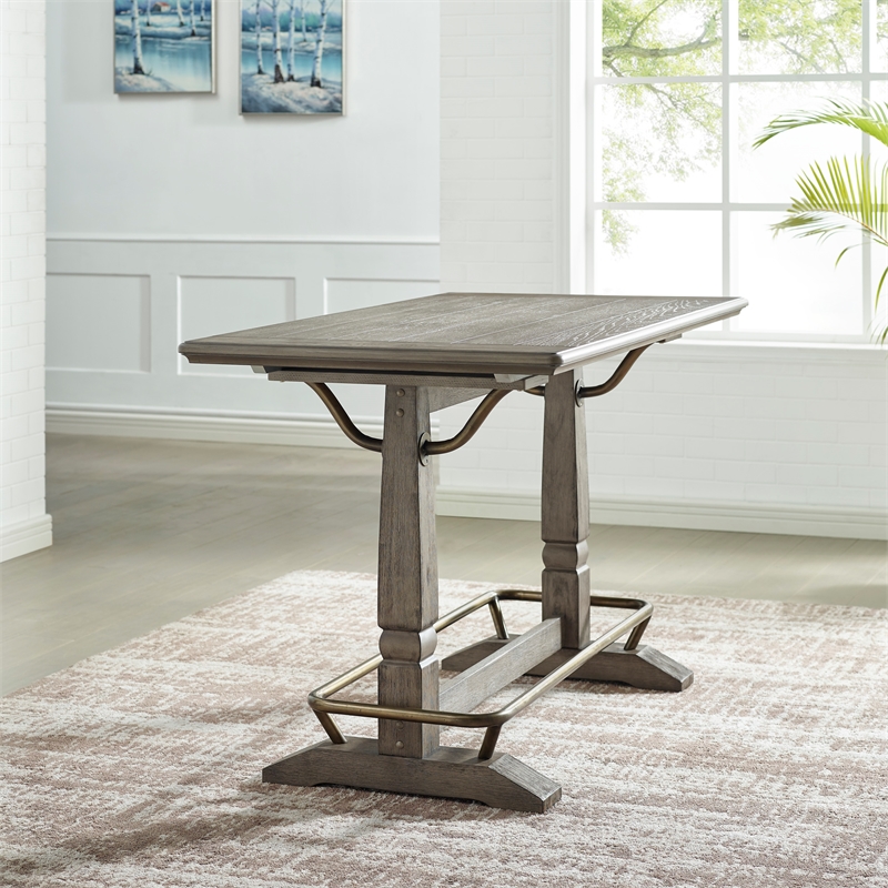 Ryan Rustic Smokey Oak Counter Height 5-Piece Dining Set
