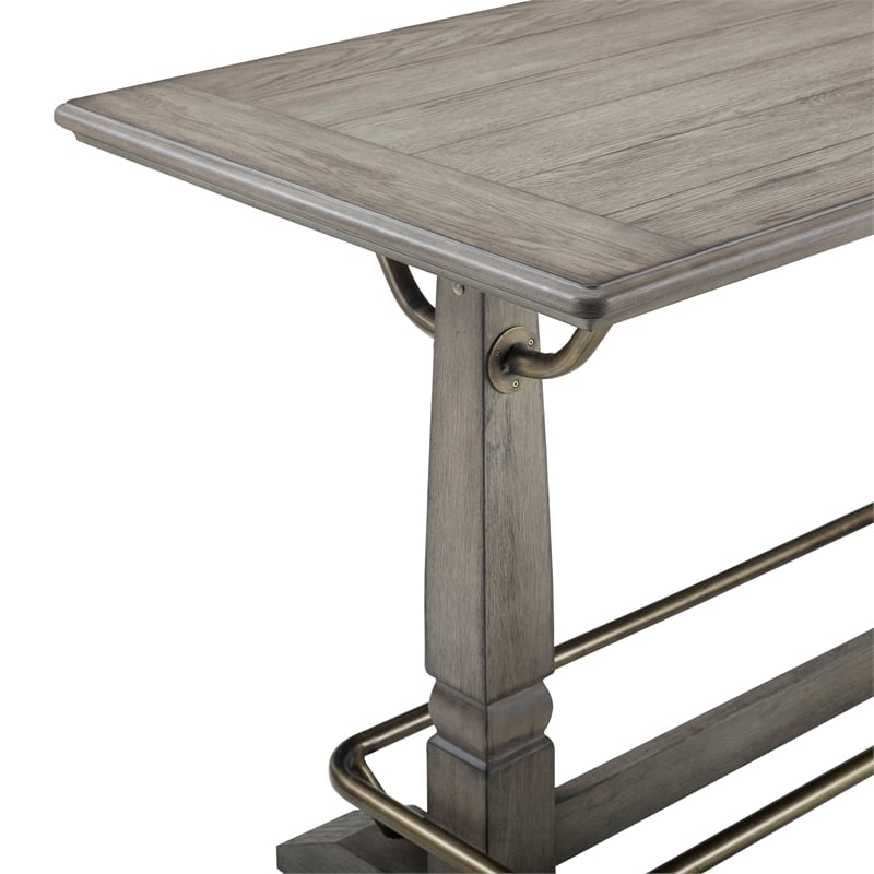 Ryan Rustic Smokey Oak Counter Height 5-Piece Dining Set