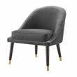Steve Silver Avalon Velvet Accent Chair - Charcoal