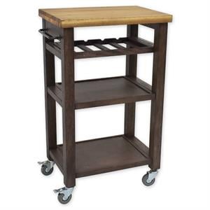 steve silver belden solid wood kitchen cart with locking casters