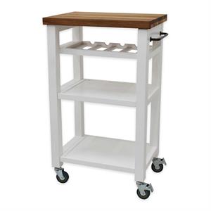 steve silver belden solid wood kitchen cart with locking casters