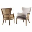 Steve Silver George Two-tone Wingback Accent Chair in Distressed Oak Finish