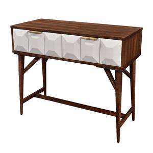 Steve Silver Ginny Burnished Walnut Solid Acacia Wood Console Table