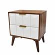 Ginny Burnished Walnut Solid Acacia Nightstand