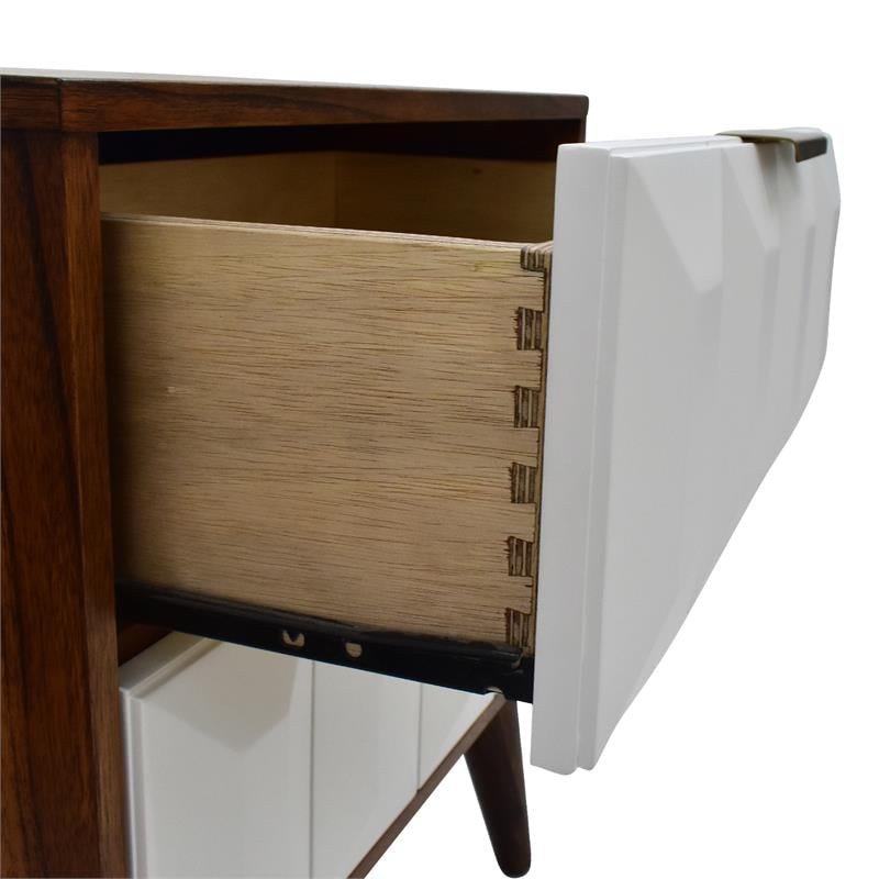Ginny Burnished Walnut Solid Acacia Nightstand