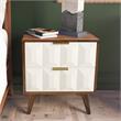 Ginny Burnished Walnut Solid Acacia Nightstand