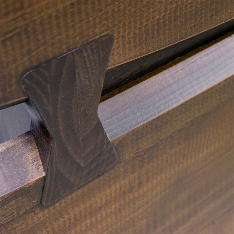 Steve Silver Pasco Solid Wood King Platform Bed in Distressed Cocoa