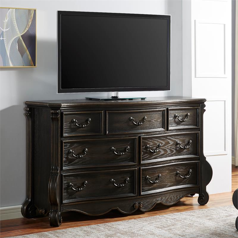 Steve Silver Rhapsody Multi-step Molasses Wood 7-drawer Dresser