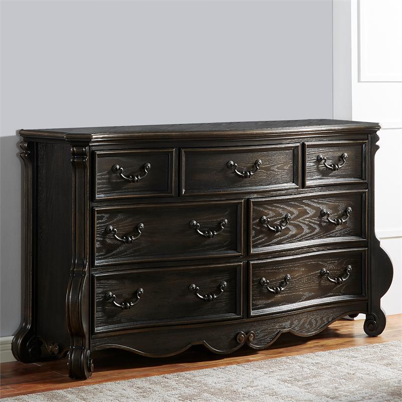 Steve Silver Rhapsody Multi-step Molasses Wood 7-drawer Dresser