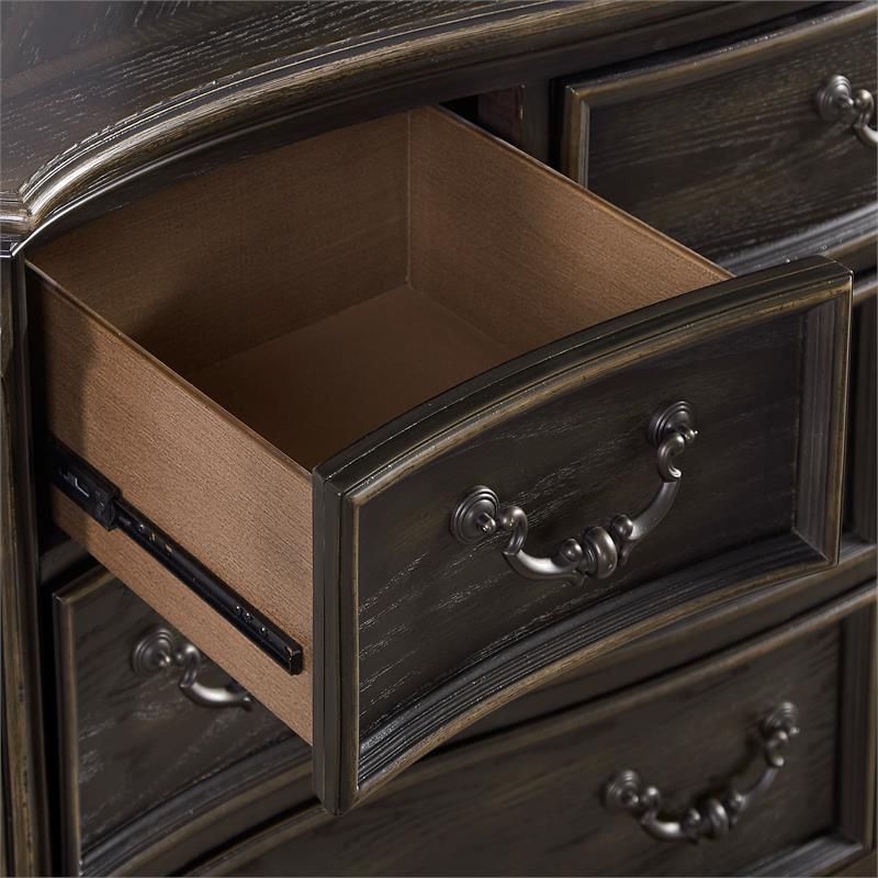 Steve Silver Rhapsody Multi-step Molasses Wood 7-drawer Dresser and Mirror